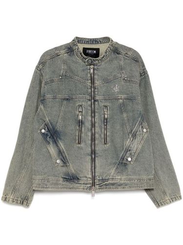 Veste en jean à logo clouté - FIVE CM - Modalova
