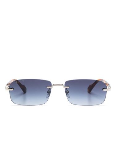 Lunettes de soleil à monture rectangulaire - Gucci Eyewear - Modalova