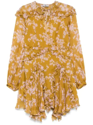 Robe imprimée à coupe courte - Elisabetta Franchi - Modalova
