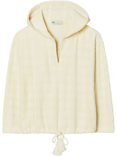 Hoodie en serge à logo en jacquard - Tory Burch - Modalova