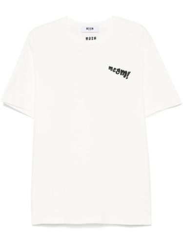 MSGM t-shirt à logo brodé - Blanc - MSGM - Modalova