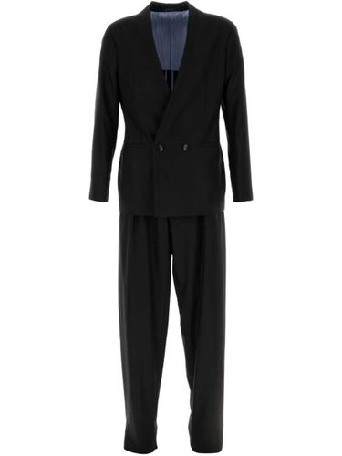 Costume en laine à veste croisée - Giorgio Armani - Modalova