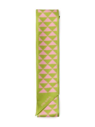 Foulard en soie à imprimé graphique - Prada - Modalova