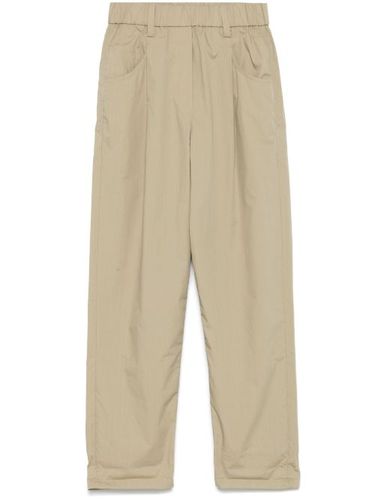 Pantalon en popeline à taille élastiquée - Brunello Cucinelli - Modalova