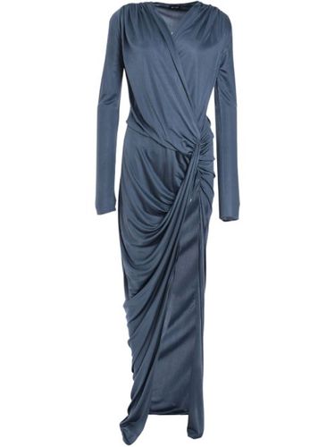Atlein robe drapée à col v - Bleu - Atlein - Modalova