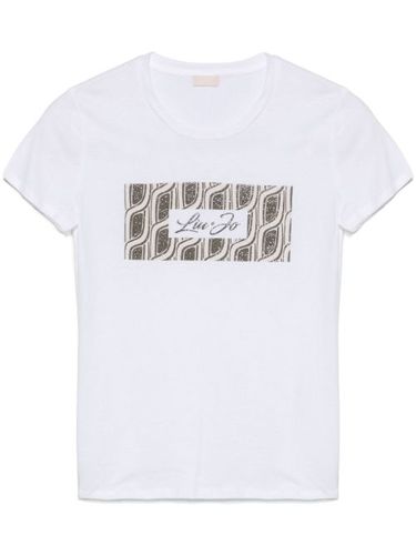 T-shirt à ornements en cristal - LIU JO - Modalova