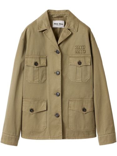 Veste en coton à effet délavé - Miu Miu - Modalova