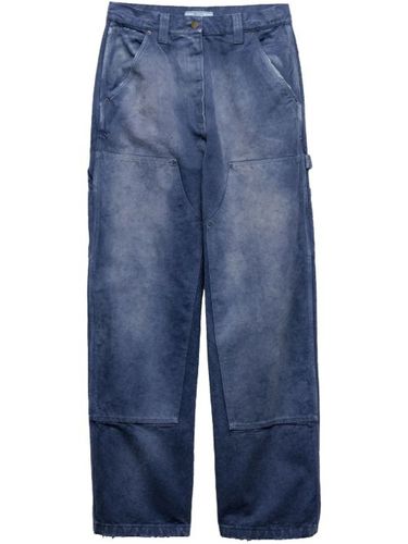 Pantalon cargo à logo triangulaire - Prada - Modalova