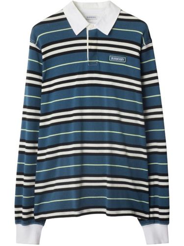 Burberry polo à rayures - Bleu - Burberry - Modalova