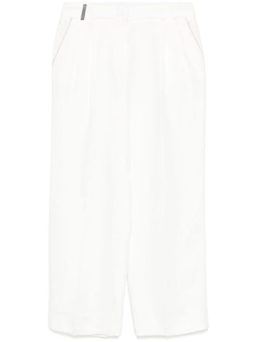 Pantalon en gabardine de lin - Peserico - Modalova