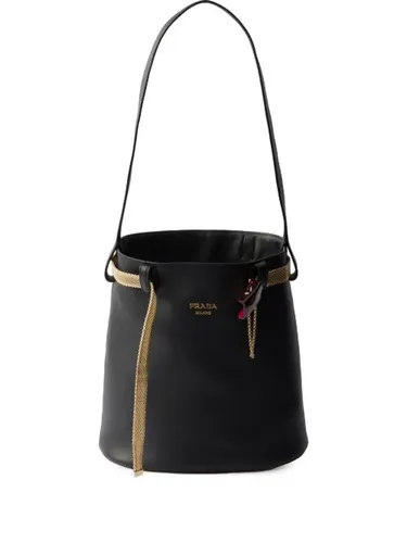Sac seau en cuir à boucle - Prada - Modalova