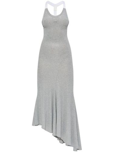 Robe mi-longue en maille nervurée - Off-White - Modalova