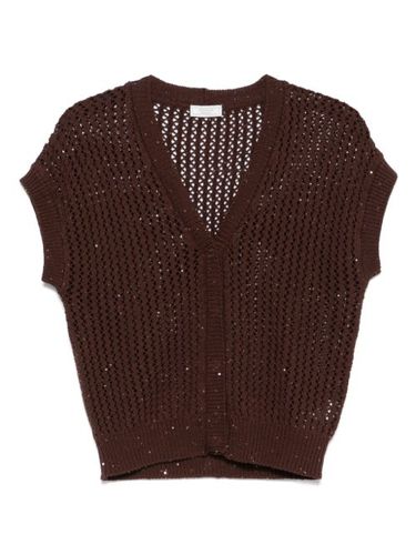 Cardigan à design brodé de sequins - Peserico - Modalova