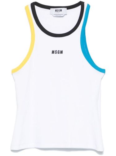 Débardeur à logo brodé - MSGM - Modalova