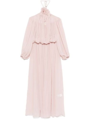 Robe longue à broche fleur - Blumarine - Modalova