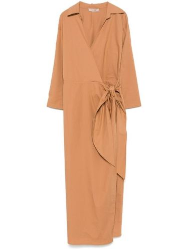 Robe en popeline à coupe mi-longue - TWINSET - Modalova
