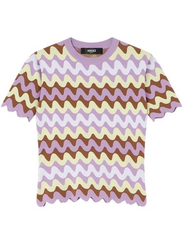 T-shirt Wave en jacquard - Versace - Modalova