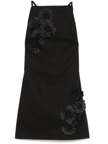 Robe courte à fleurs appliquées - MSGM - Modalova