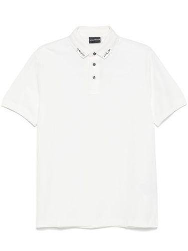Polo à logo brodé - Emporio Armani - Modalova