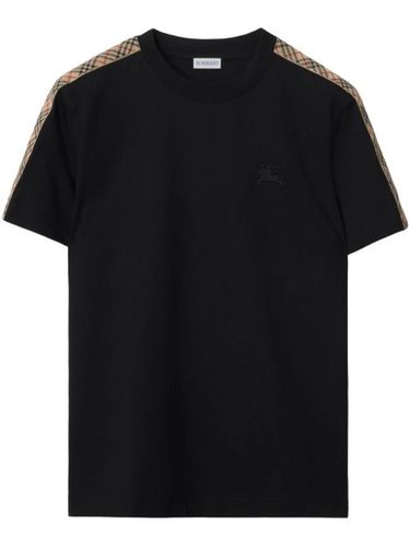 T-shirt en coton à bords à carreaux - Burberry - Modalova