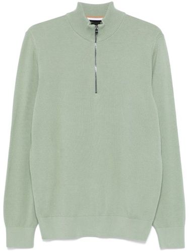 Pull en coton à fermeture zippée - BOSS - Modalova