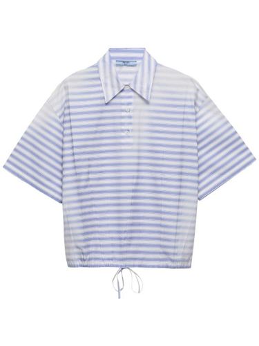 Polo en popeline à rayures - Prada - Modalova