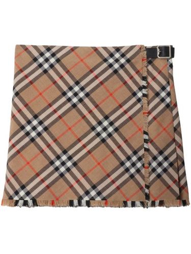 Jupe en laine à carreaux - Burberry - Modalova