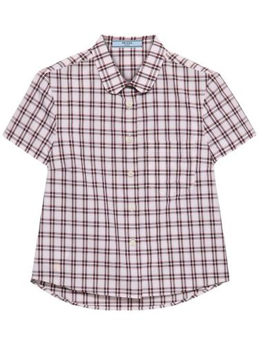 Chemise en coton à carreaux - Prada - Modalova