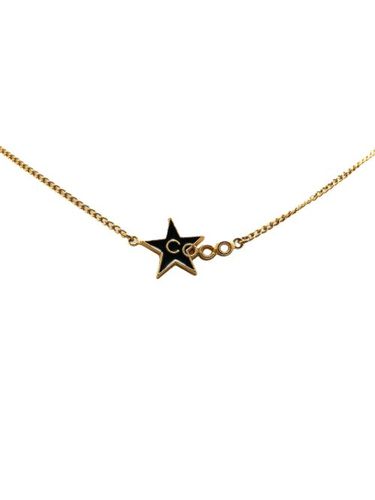 Collier Coco Star Necklace en plaqué or et émail (2001) - CHANEL Pre-Owned - Modalova