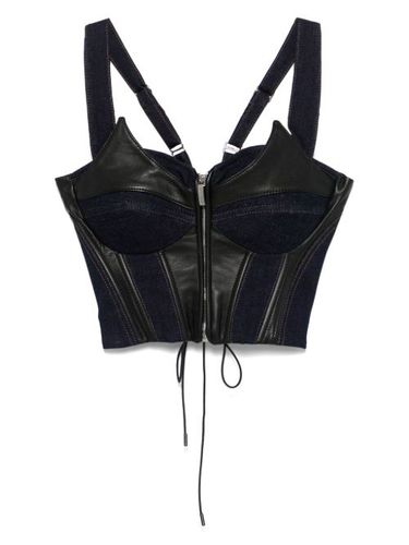 Haut-corset à empiècements en jean - MITILIANE COUTURE - Modalova