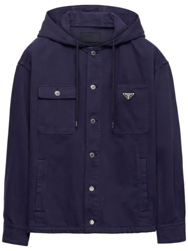Chemise à logo triangulaire en émail - Prada - Modalova