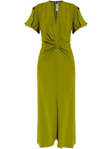 Robe mi-longue à col v - Victoria Beckham - Modalova