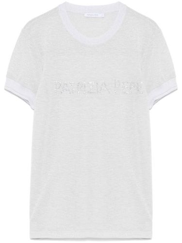 T-shirt à appliqué logo - Patrizia Pepe - Modalova