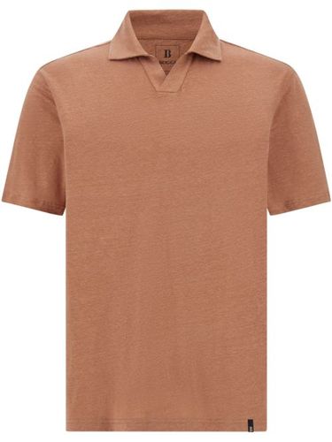 Boggi Milano polo en lin - Marron - Boggi Milano - Modalova