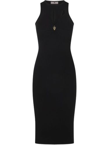 Robe mi-longue à découpe avant - Elisabetta Franchi - Modalova