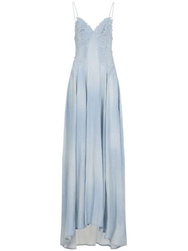 Robe longue à détail de dentelle - Ermanno Scervino - Modalova