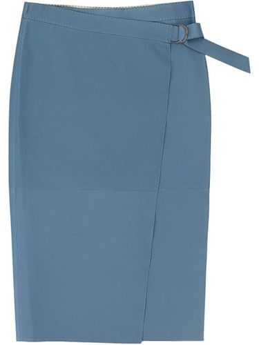 Jupe crayon en cuir à effet portefeuille - Loro Piana - Modalova