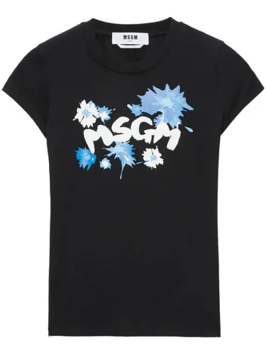 T-shirt à logo imprimé - MSGM - Modalova