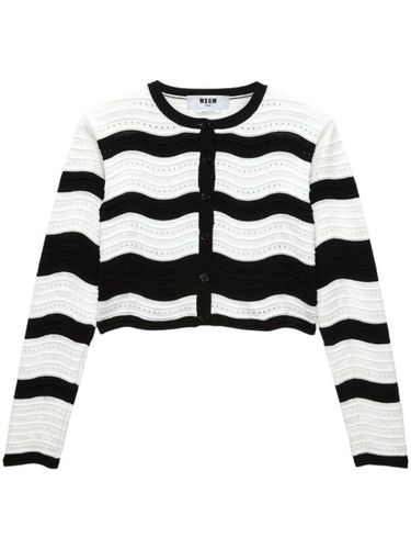 Cardigan à motif ondulé - MSGM - Modalova