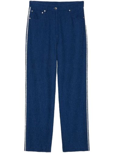 MSGM pantalon droit en tweed - Bleu - MSGM - Modalova