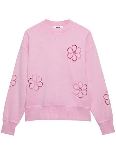 Sweat à fleurs brodées - MSGM - Modalova