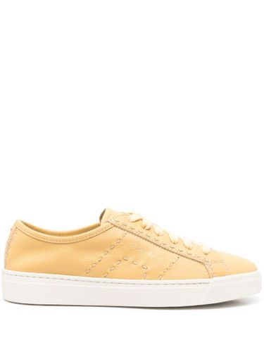 Baskets en cuir à logo embossé - Santoni - Modalova
