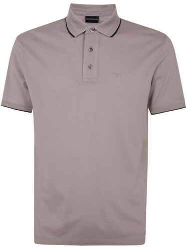 Polo en coton à logo brodé - Emporio Armani - Modalova