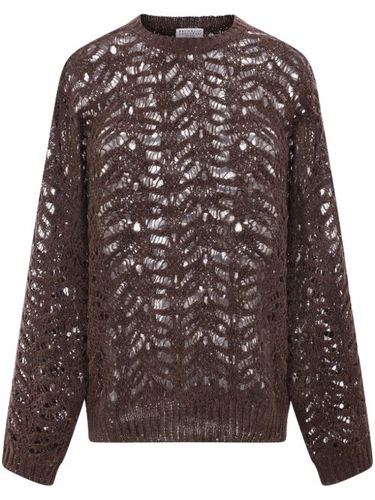 Pull brodé de sequins - Brunello Cucinelli - Modalova