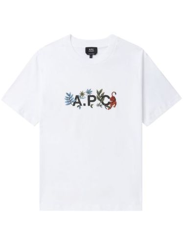 T-shirt en coton à logo imprimé - A.P.C. - Modalova