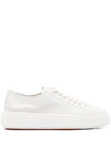 Baskets en cuir à logo embossé - Santoni - Modalova