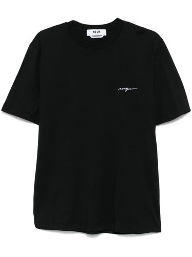 MSGM t-shirt à logo brodé - Noir - MSGM - Modalova
