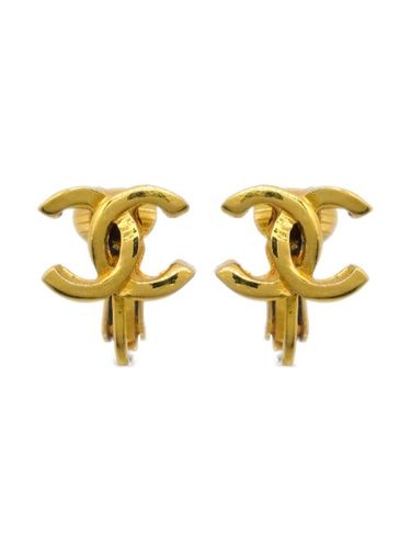 Boucles d'oreilles à logo CC (années 1990-2000) - CHANEL Pre-Owned - Modalova