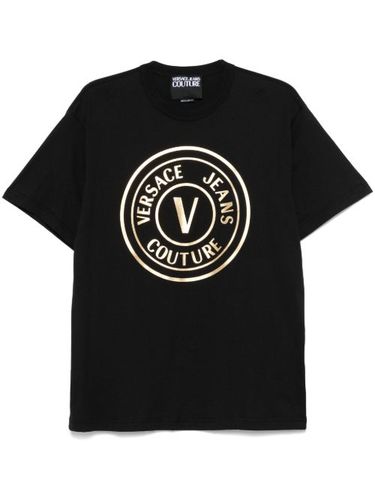 T-shirt à détail V-Emblem - Versace Jeans Couture - Modalova