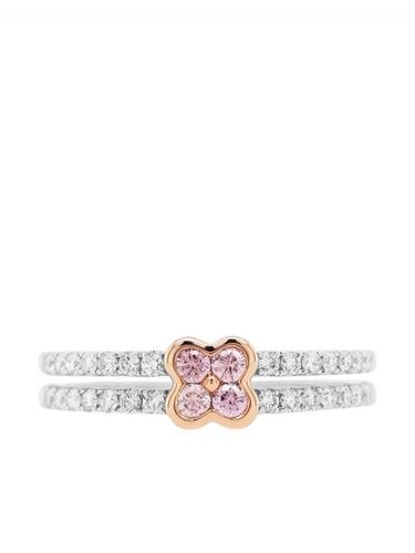 Bague fiançailles Flower en or blanc 18ct pavée de diamants - HYT Jewelry - Modalova